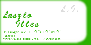 laszlo illes business card